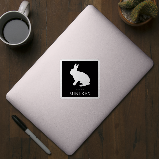 Mini Rex Rabbit White Silhouette by millersye